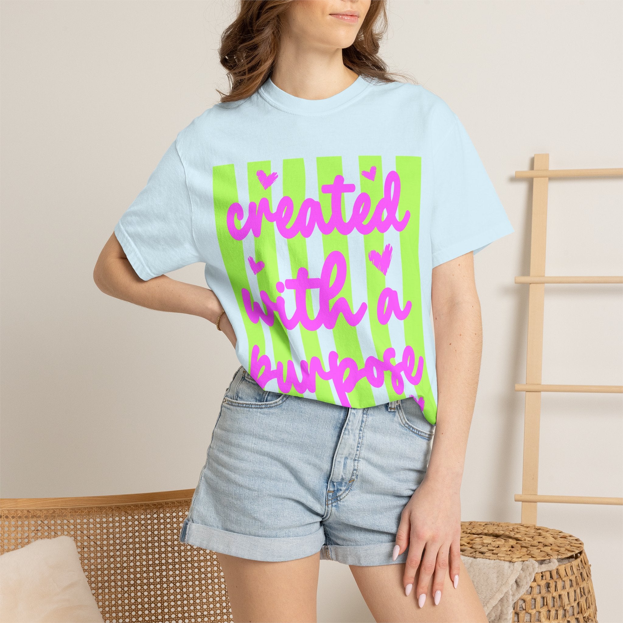 Created With a Purpose T-Shirt — Inspirational Graphic Tee