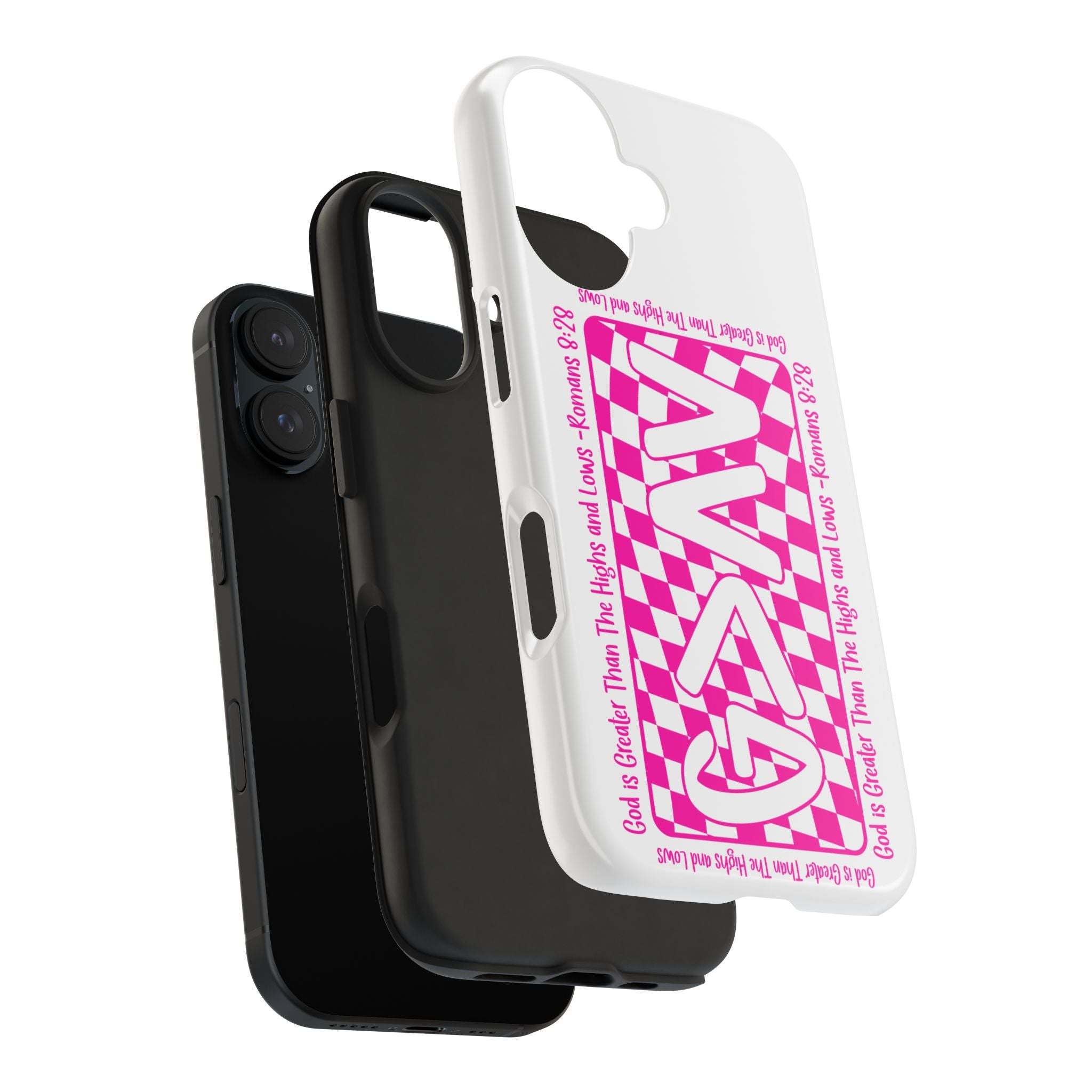 Pink Checker 'GAY' Tough Phone Case — Bold Pride Protective Cover
