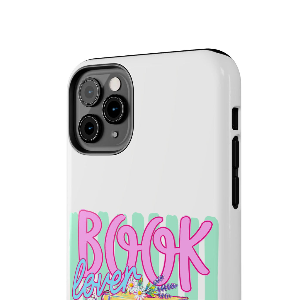 Book Lover Tough Phone Case — Colorful Stack of Books Floral Design