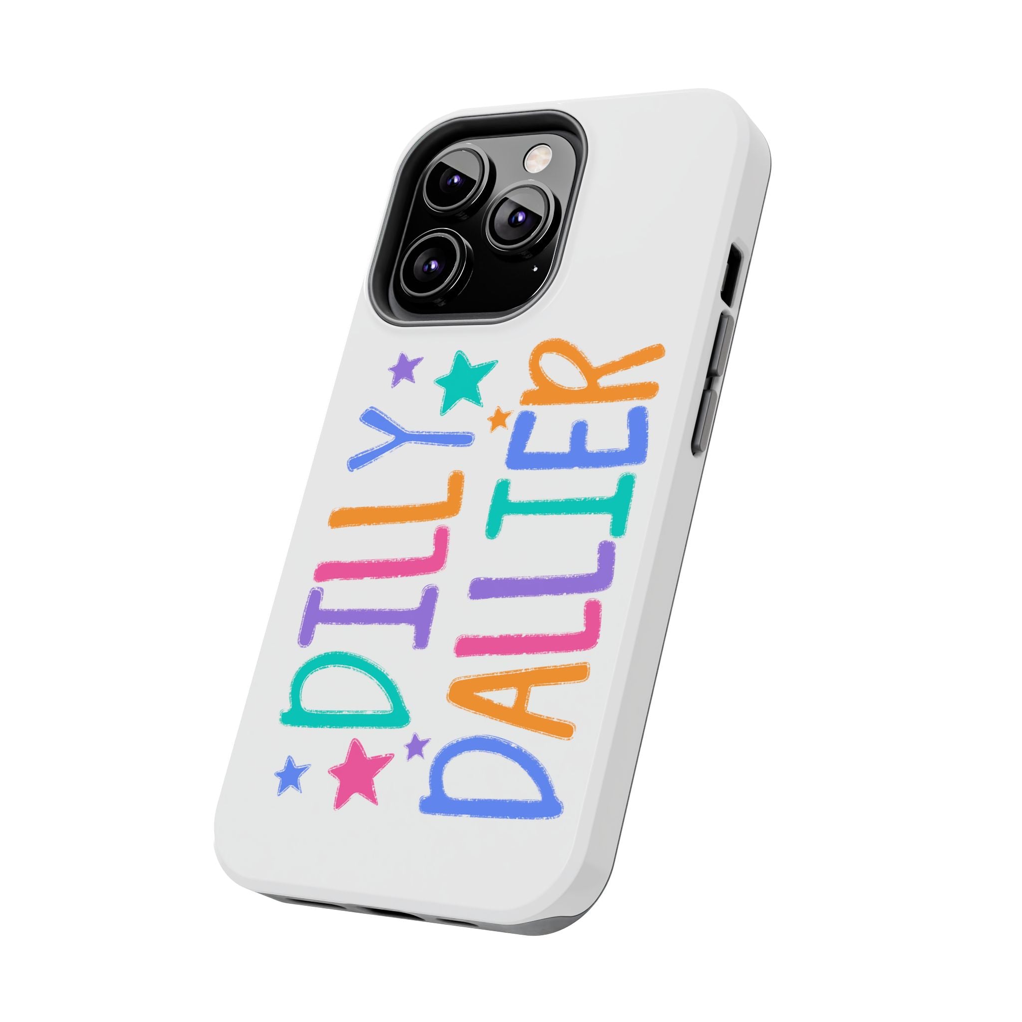Dilly Dallier Colorful Tough Phone Case — Fun Pastel Stars Protective Cover
