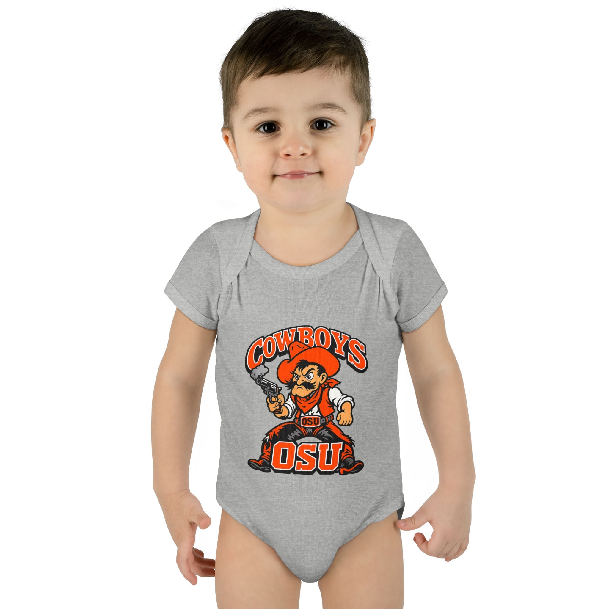 OSU Cowboys Infant Bodysuit – Baby Cowboy Mascot Onesie