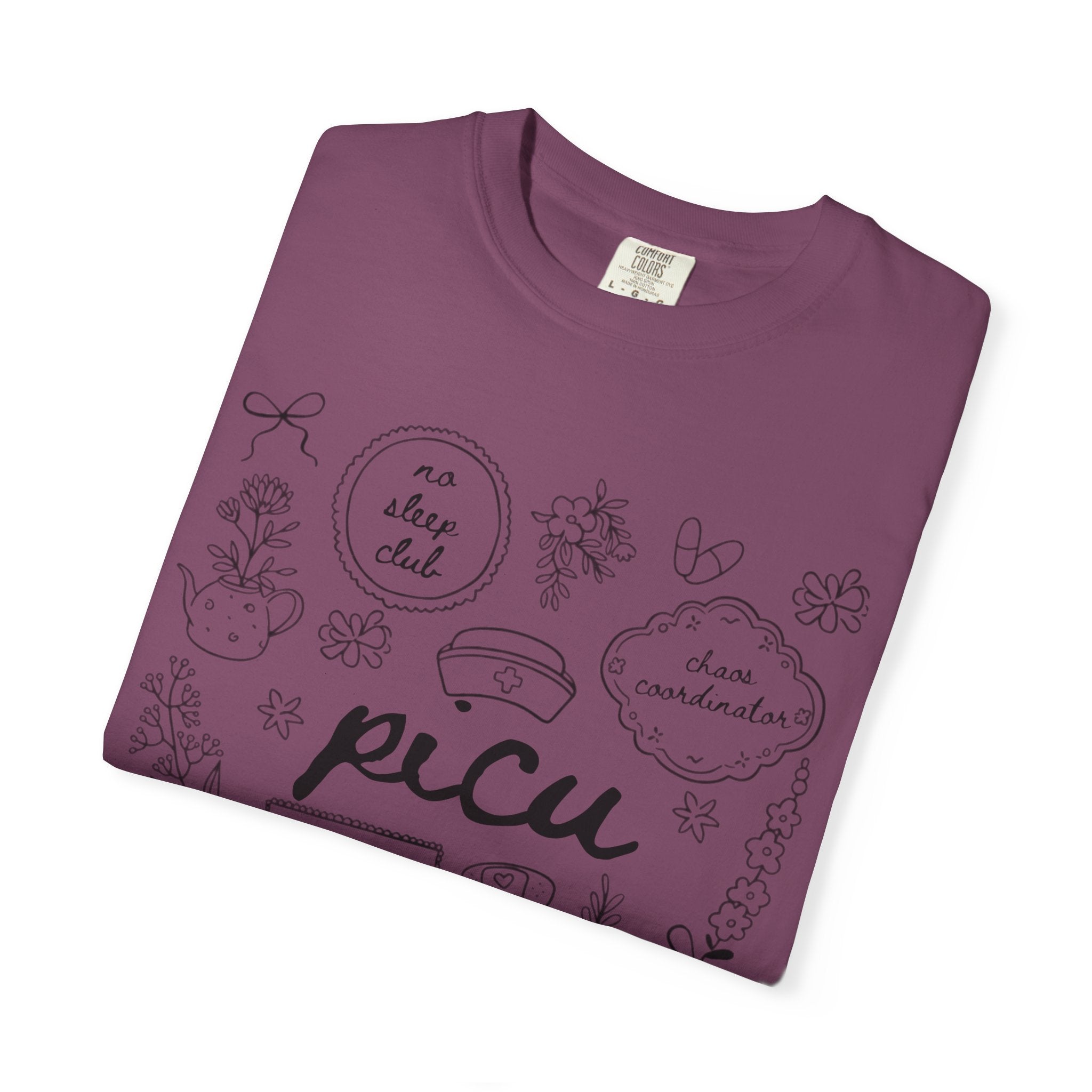 PICU Nurse T-Shirt — Pediatric Intensive Care Unit Doodle Tee