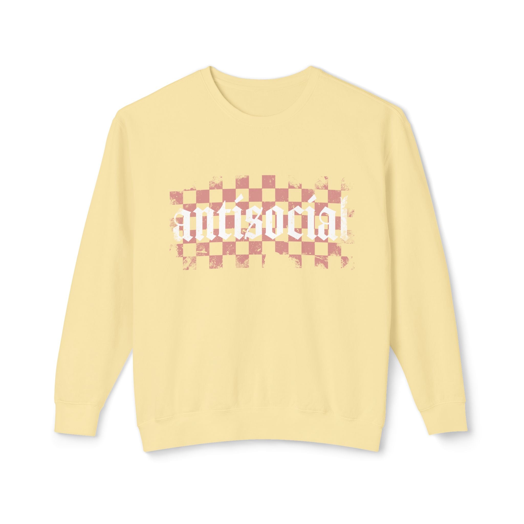 Antisocial Checkerboard Crewneck Sweatshirt