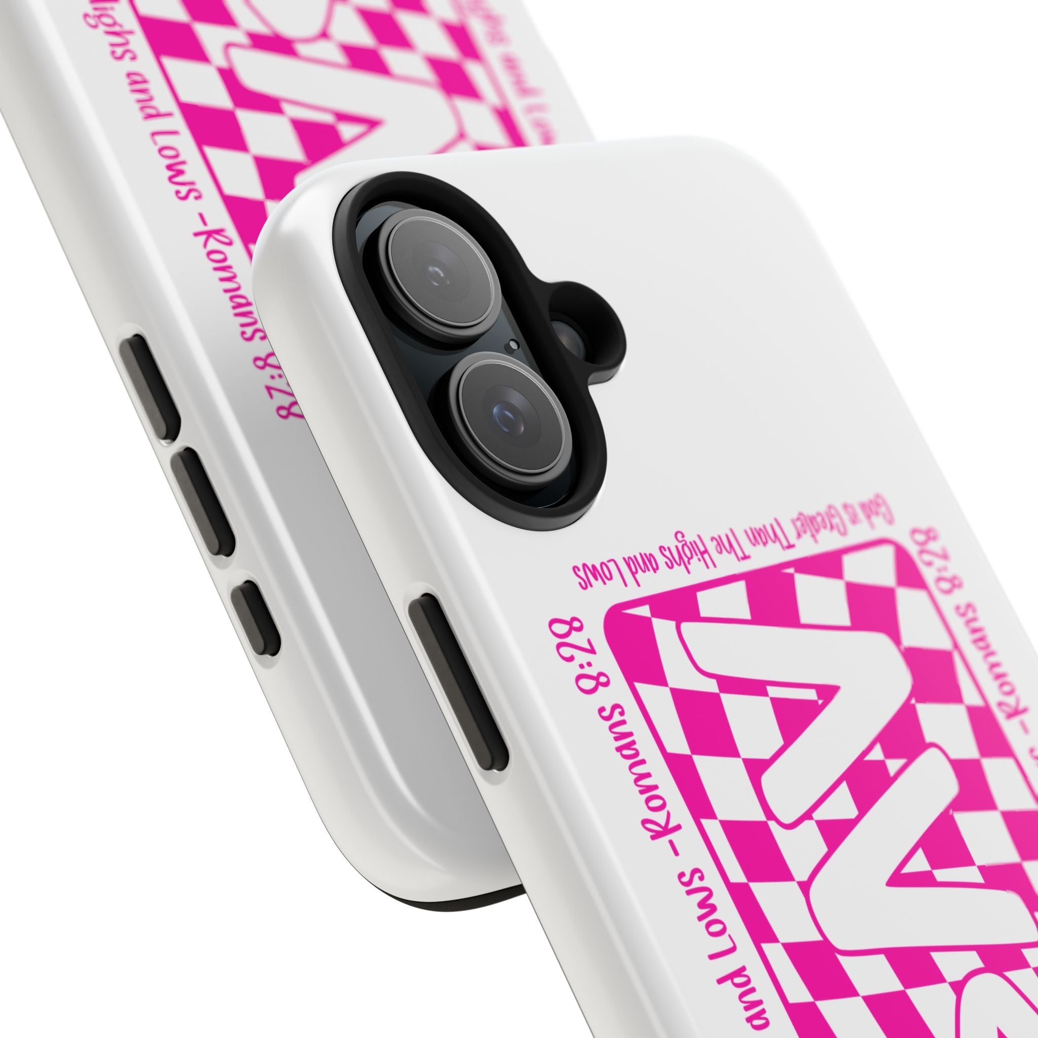 Pink Checker 'GAY' Tough Phone Case — Bold Pride Protective Cover