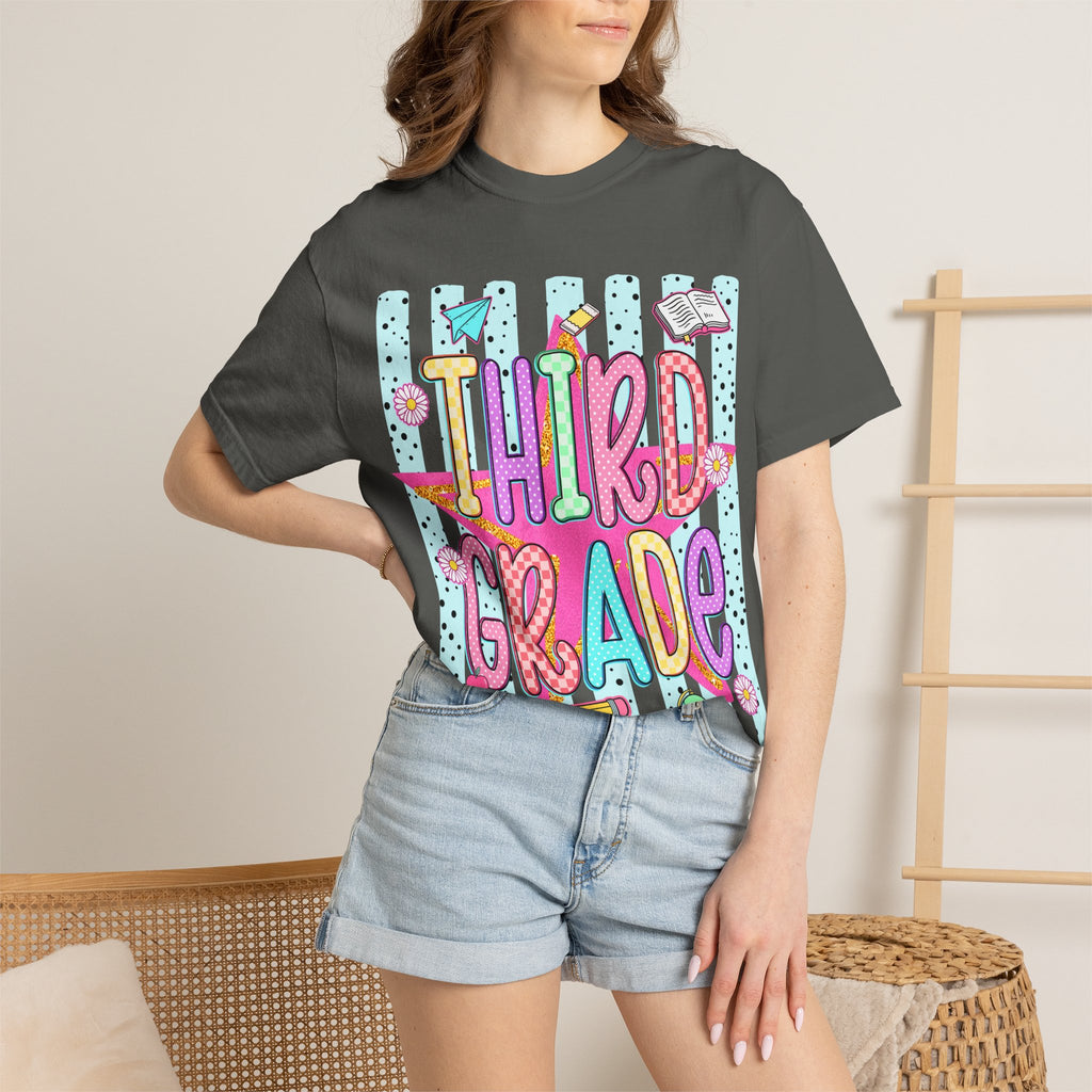 Third Grade T-Shirt — Cute Colorful Back-to-School Tee for Kids & Teachers