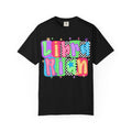 Librarian Retro Bubble Letter T-Shirt — Colorful Checkerboard Book Lover Tee