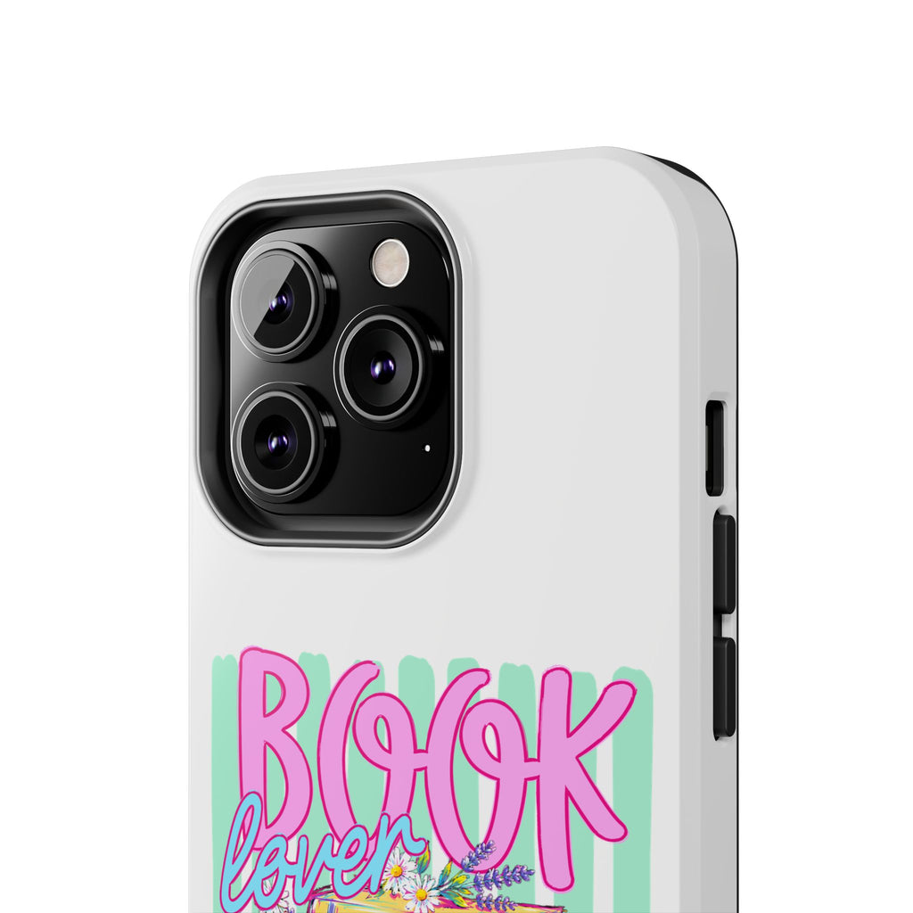 Book Lover Tough Phone Case — Colorful Stack of Books Floral Design