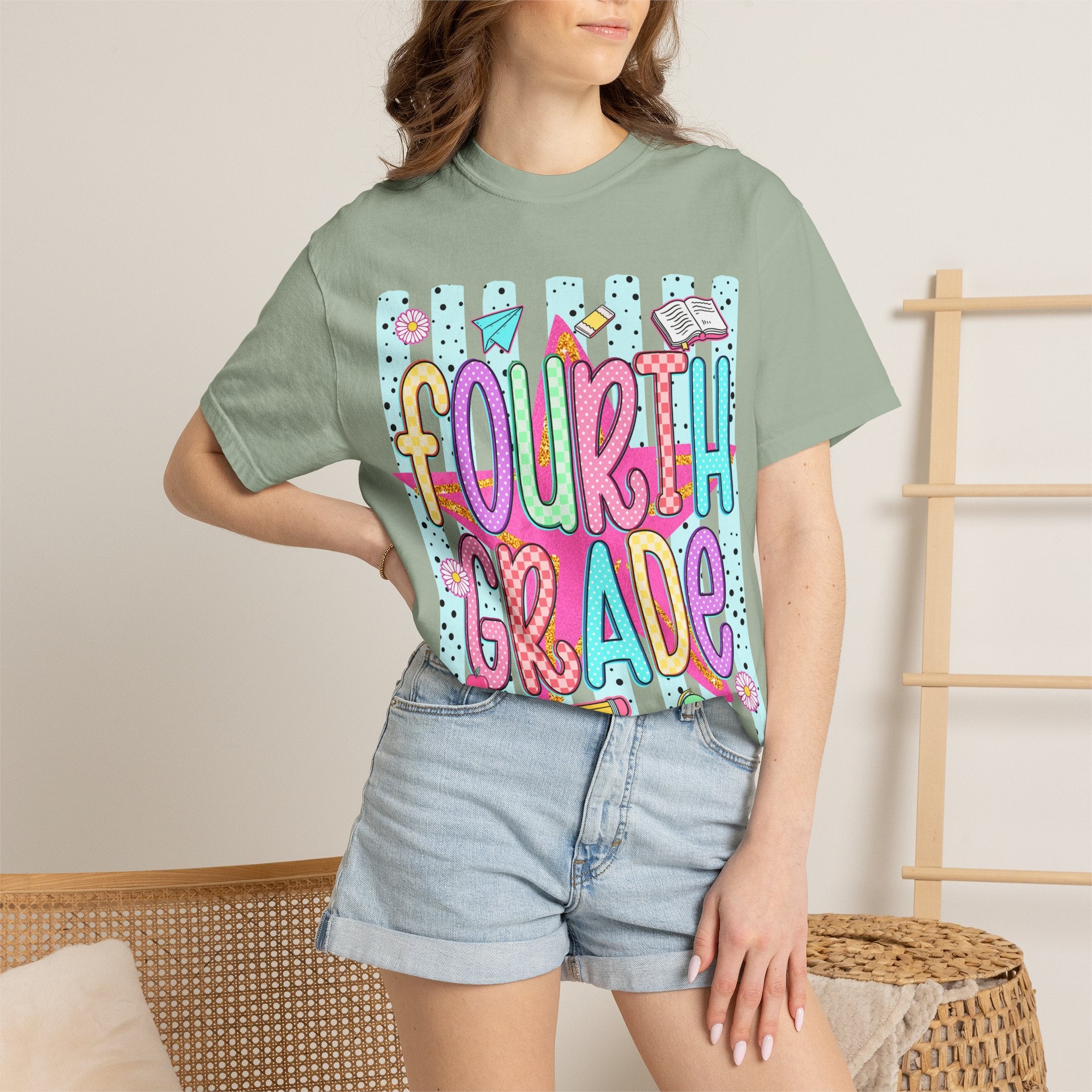 Fourth Grade Colorful Back-to-School T-Shirt