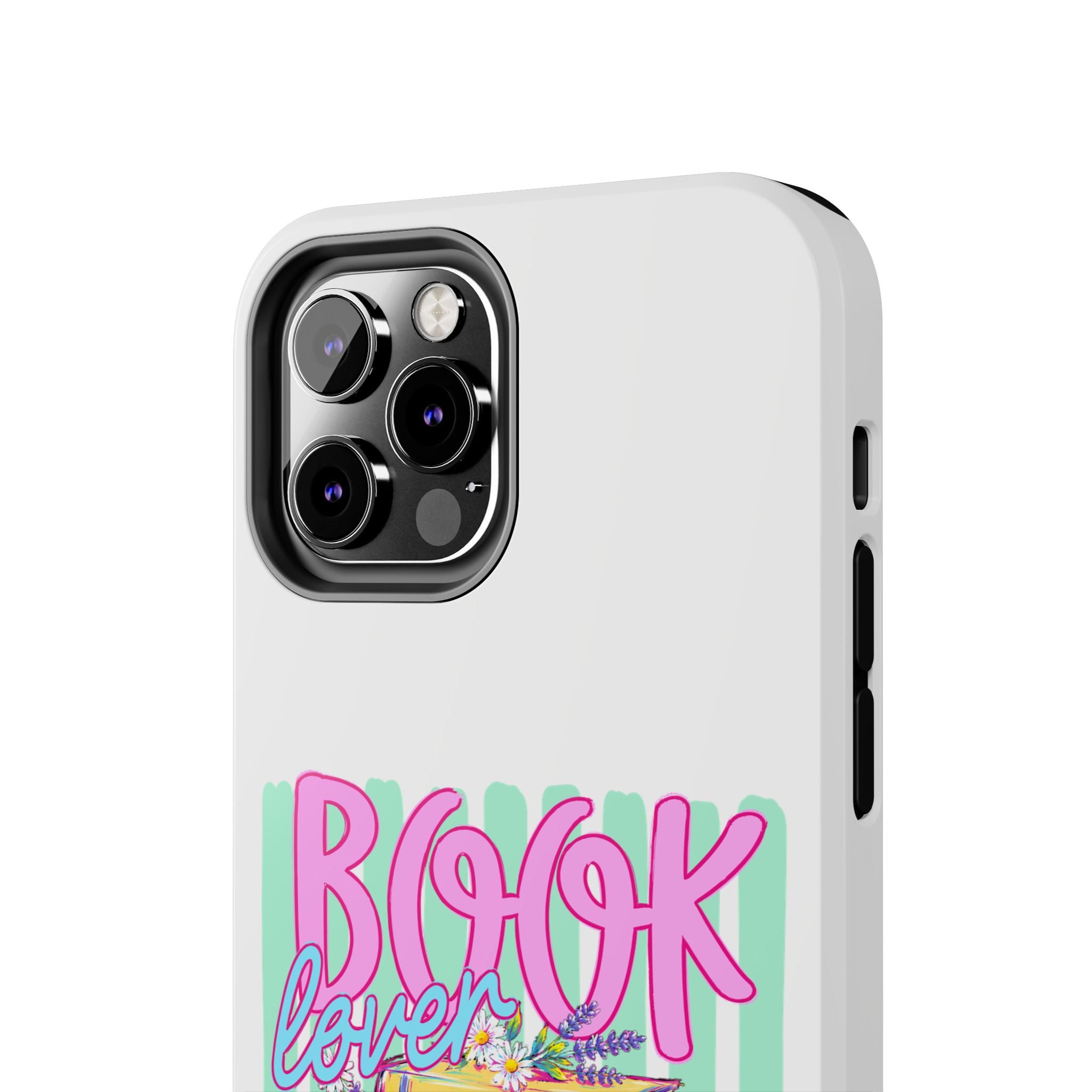 Book Lover Tough Phone Case — Colorful Stack of Books Floral Design