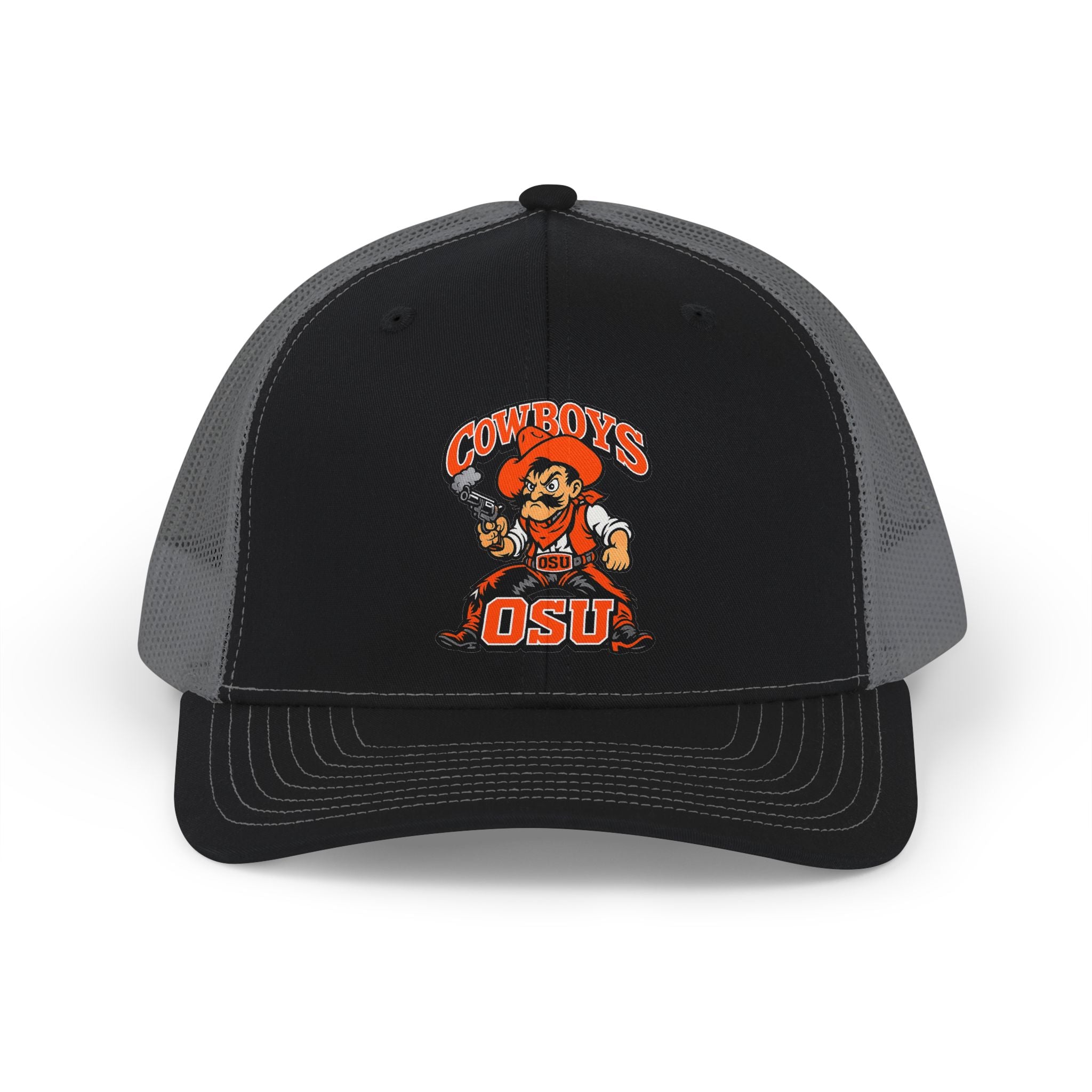 OSU Cowboys Snapback Trucker Cap — Vintage Mascot Logo Hat