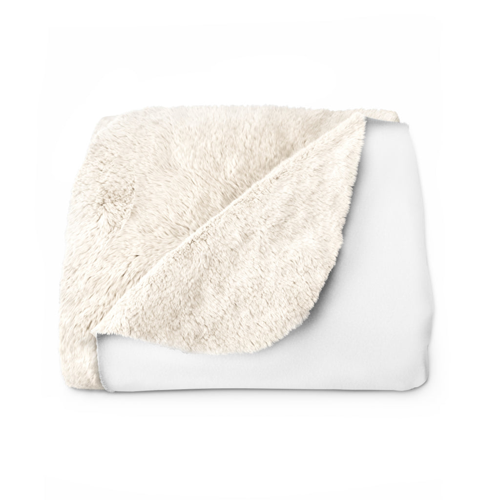 Sherpa Fleece Blanket - 'Let's Go Troopador' Camping Vibes Throw for Campers & Outdoor Lovers