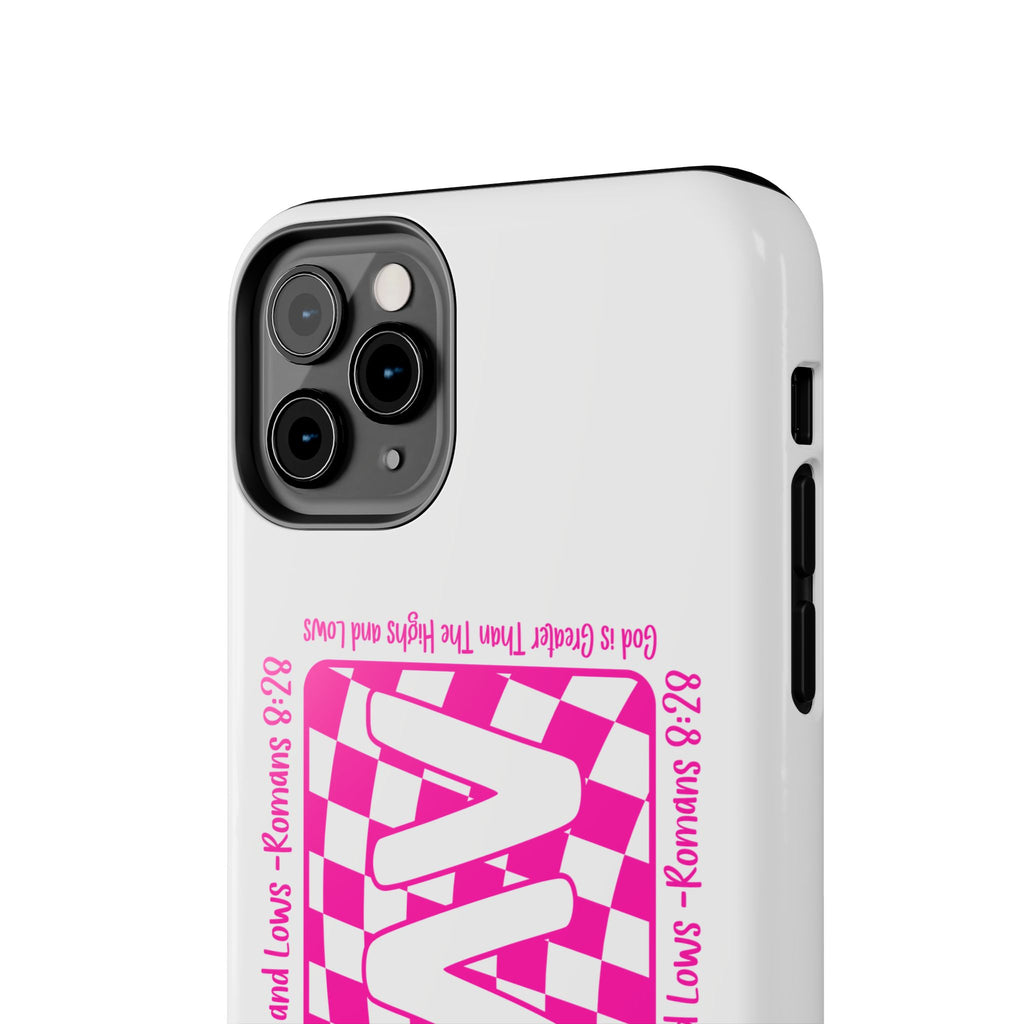 Pink Checker 'GAY' Tough Phone Case — Bold Pride Protective Cover