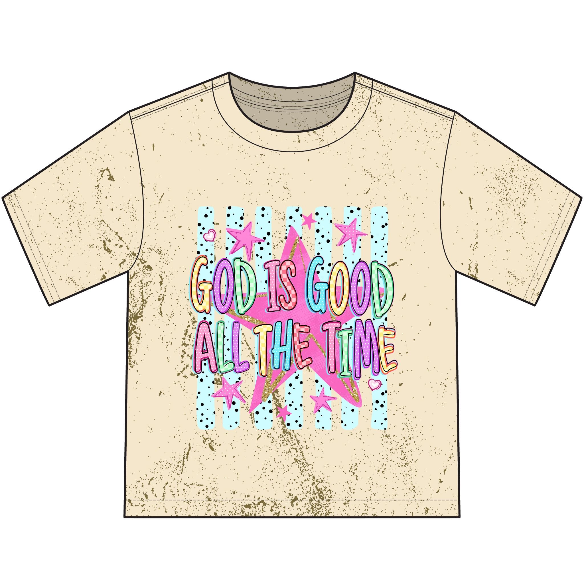 Youth T-Shirt — "God Is Good All The Time" Colorful Faith Tee