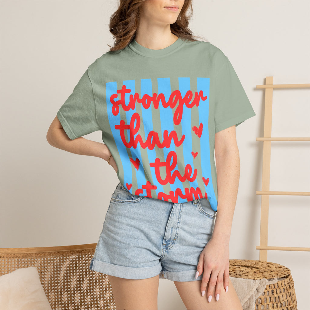 Stronger Than the Storm T-Shirt — Inspirational Heart Graphic Tee