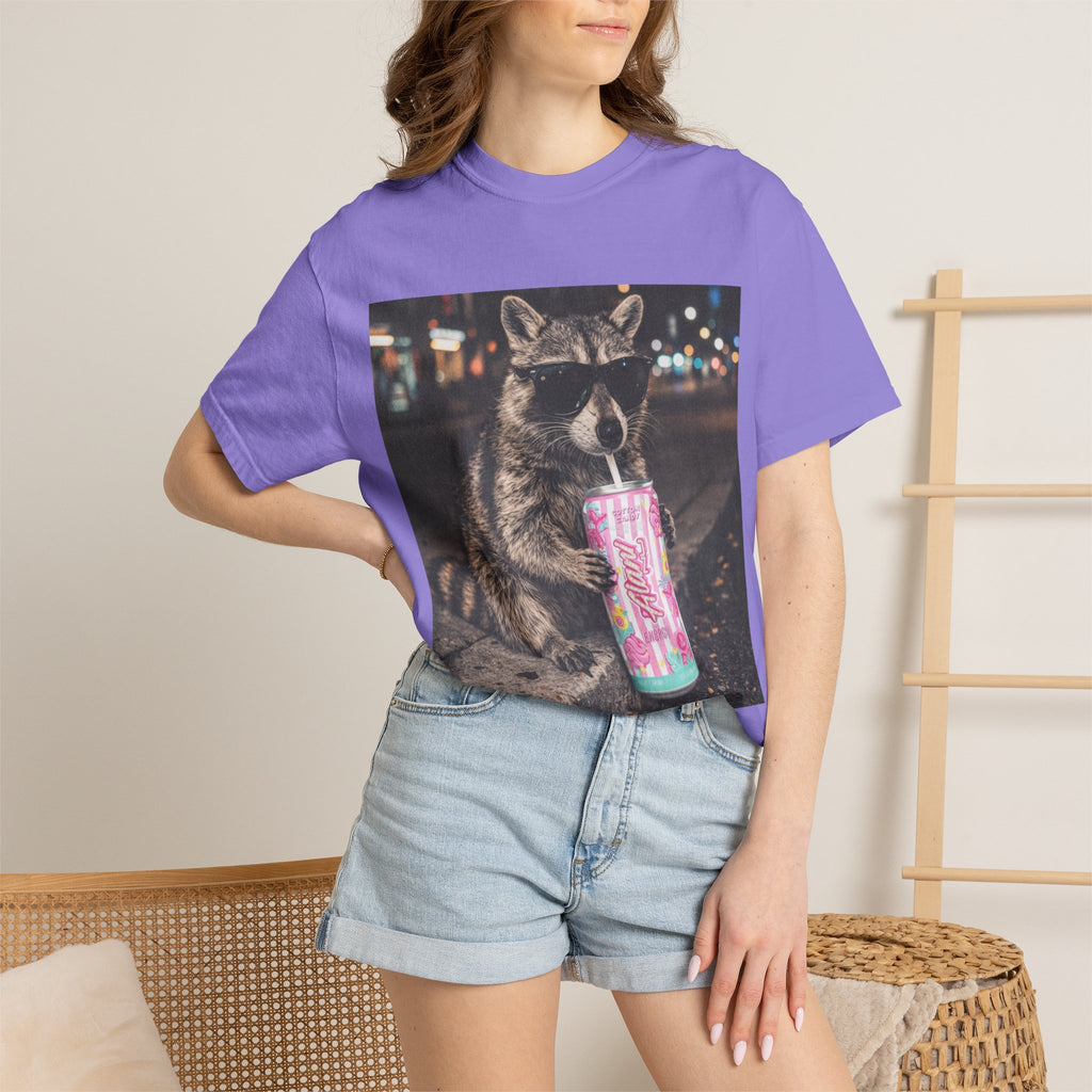 Raccoon Drinking Slushie T-Shirt