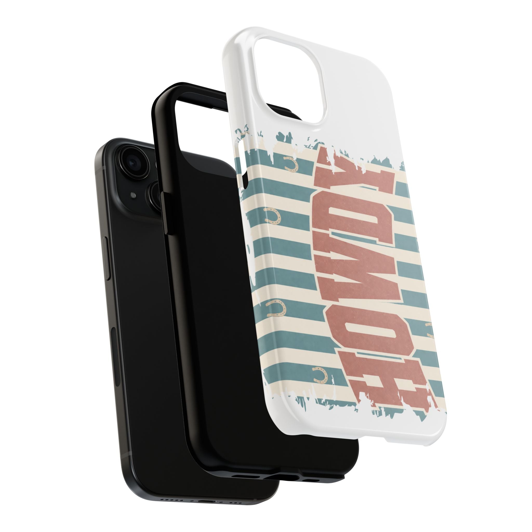 Vintage 'LOVE' Striped Tough Phone Case