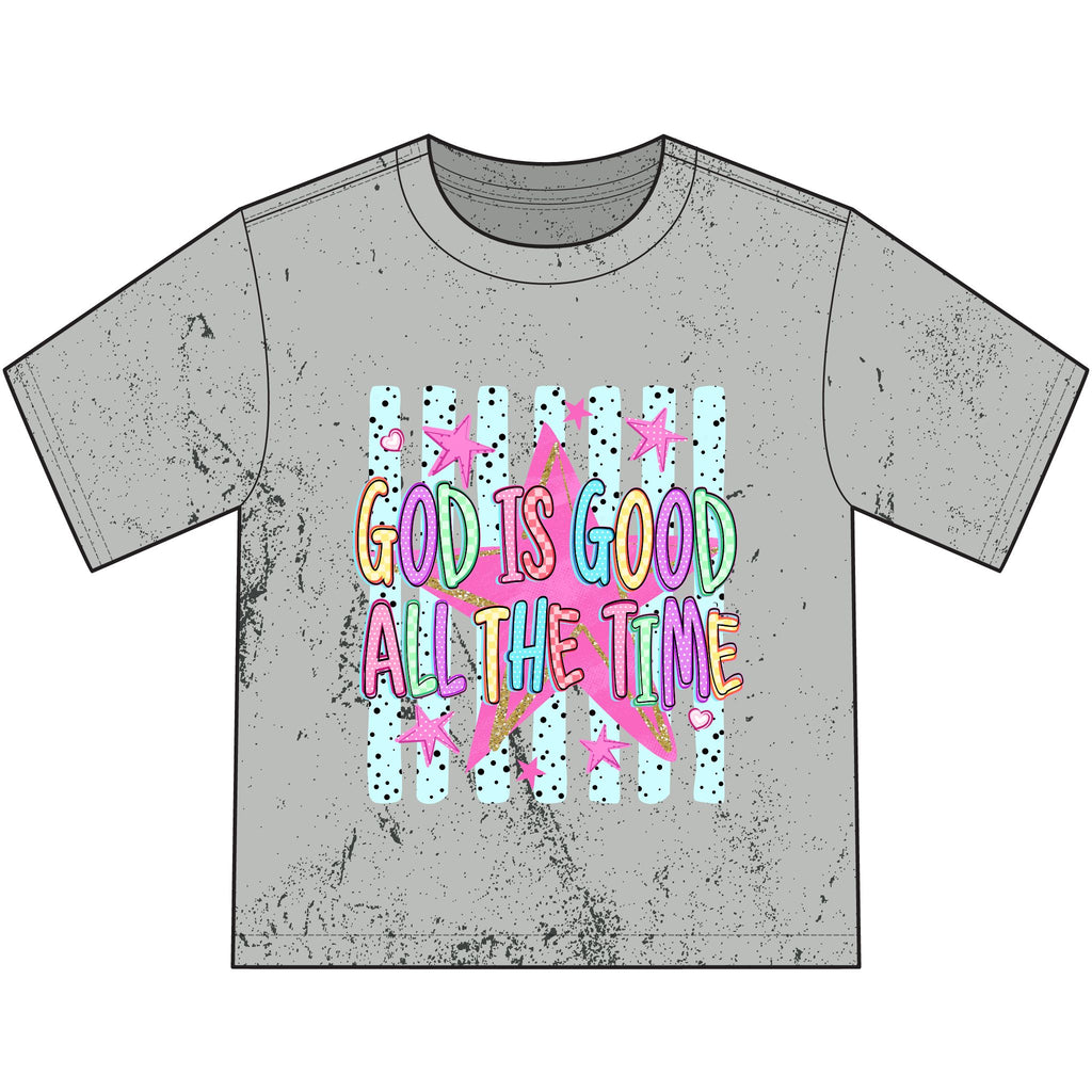 Youth T-Shirt — "God Is Good All The Time" Colorful Faith Tee