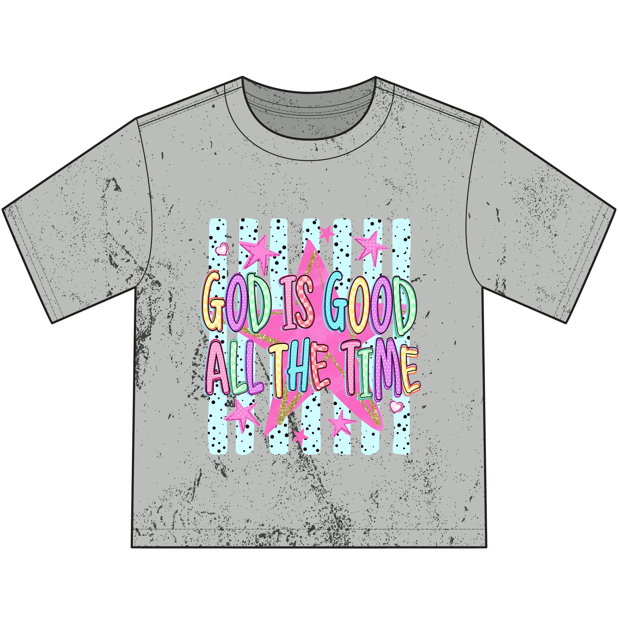 Youth T-Shirt — "God Is Good All The Time" Colorful Faith Tee