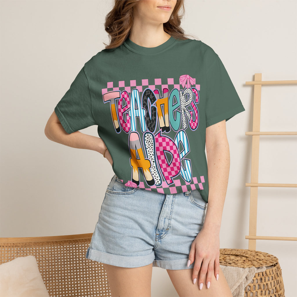 Teacher's Aide T-Shirt — Colorful Playful School Staff Gift