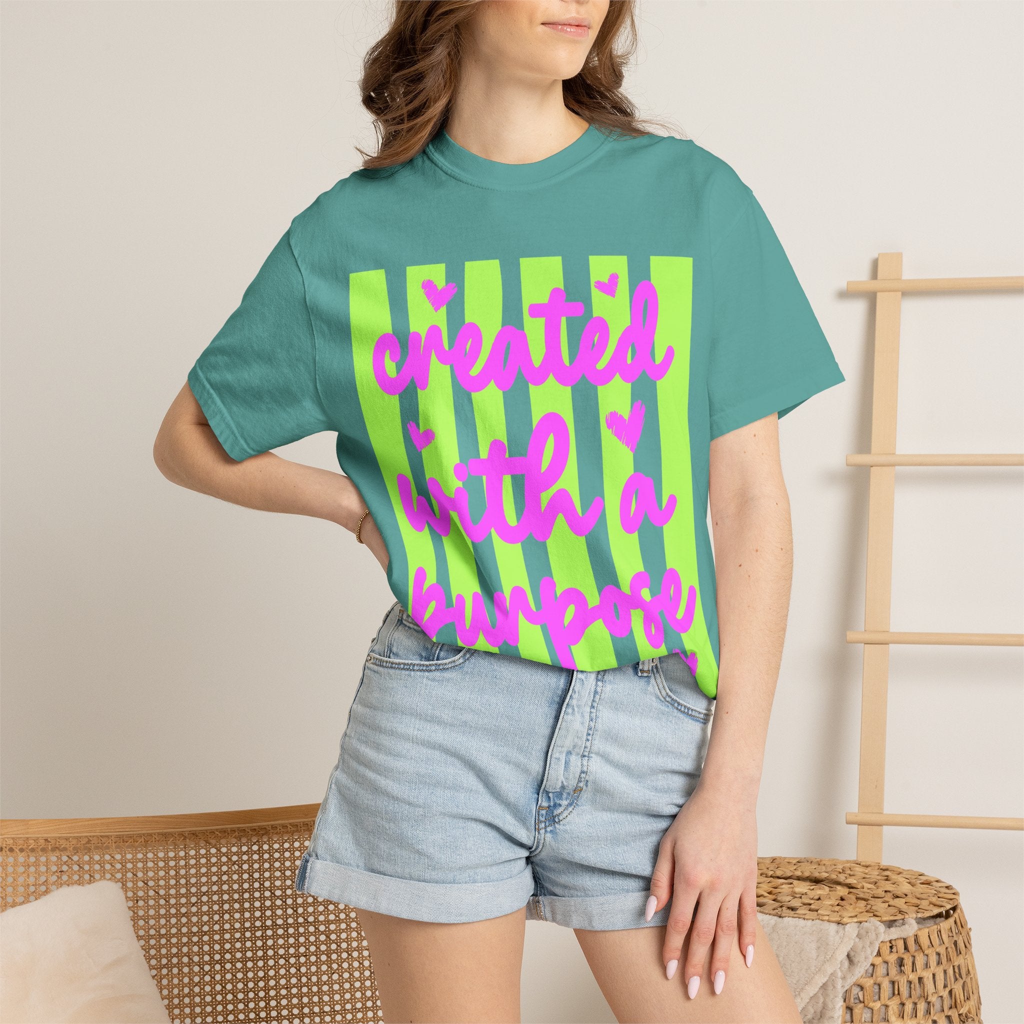 Created With a Purpose T-Shirt — Inspirational Graphic Tee