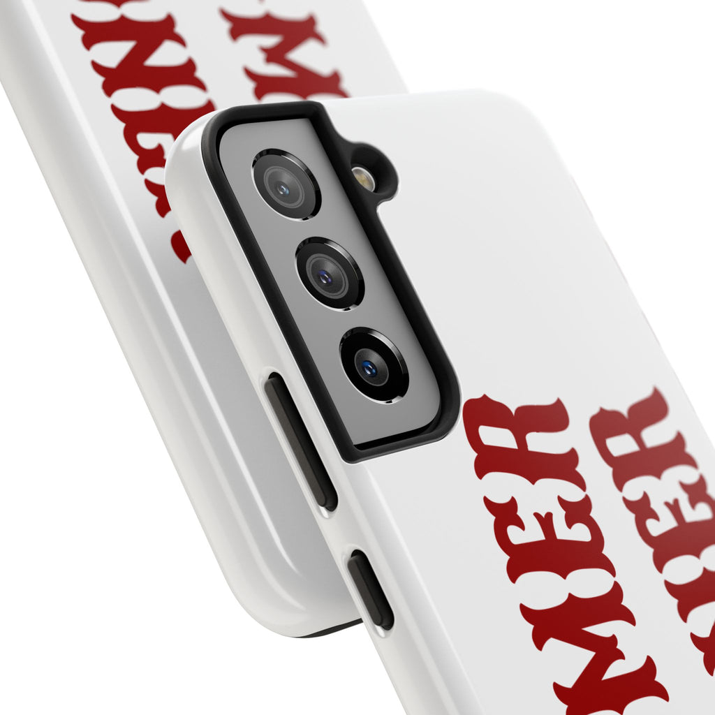 Boomer Sooner Tough Phone Case — Oklahoma Crimson Retro Text Protective Cover