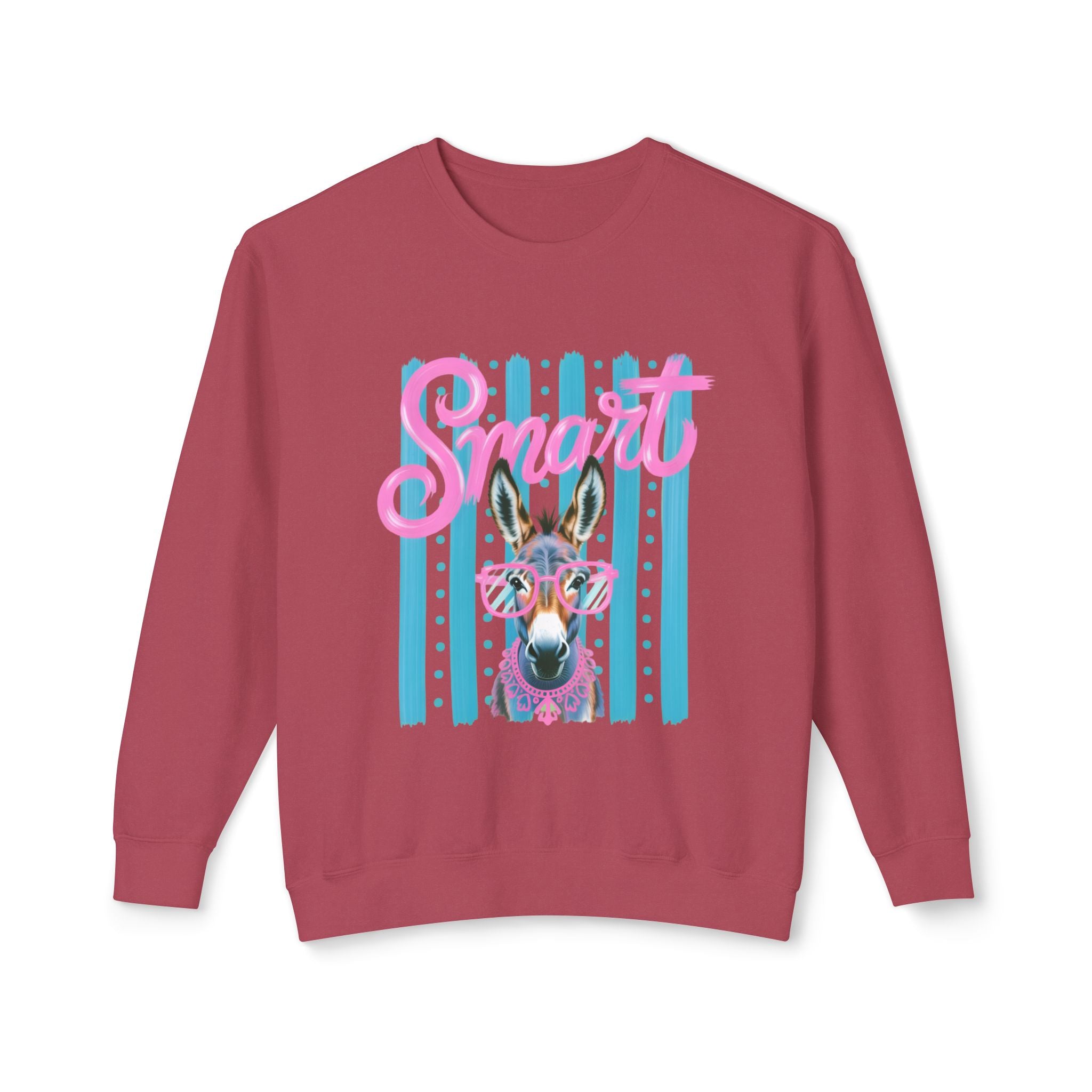 Donkey Sweet Crewneck Sweatshirt — 'Sweet' Colorful Donkey Graphic