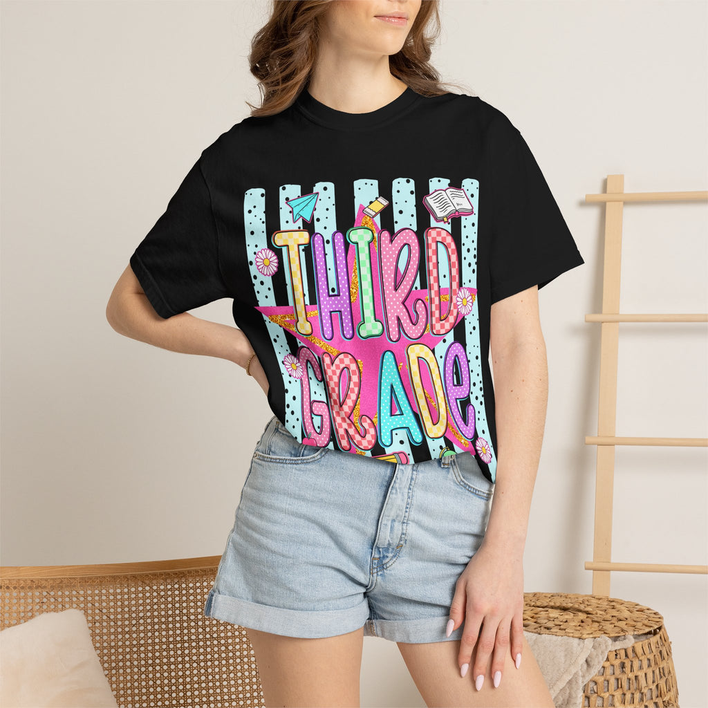 Third Grade T-Shirt — Cute Colorful Back-to-School Tee for Kids & Teachers