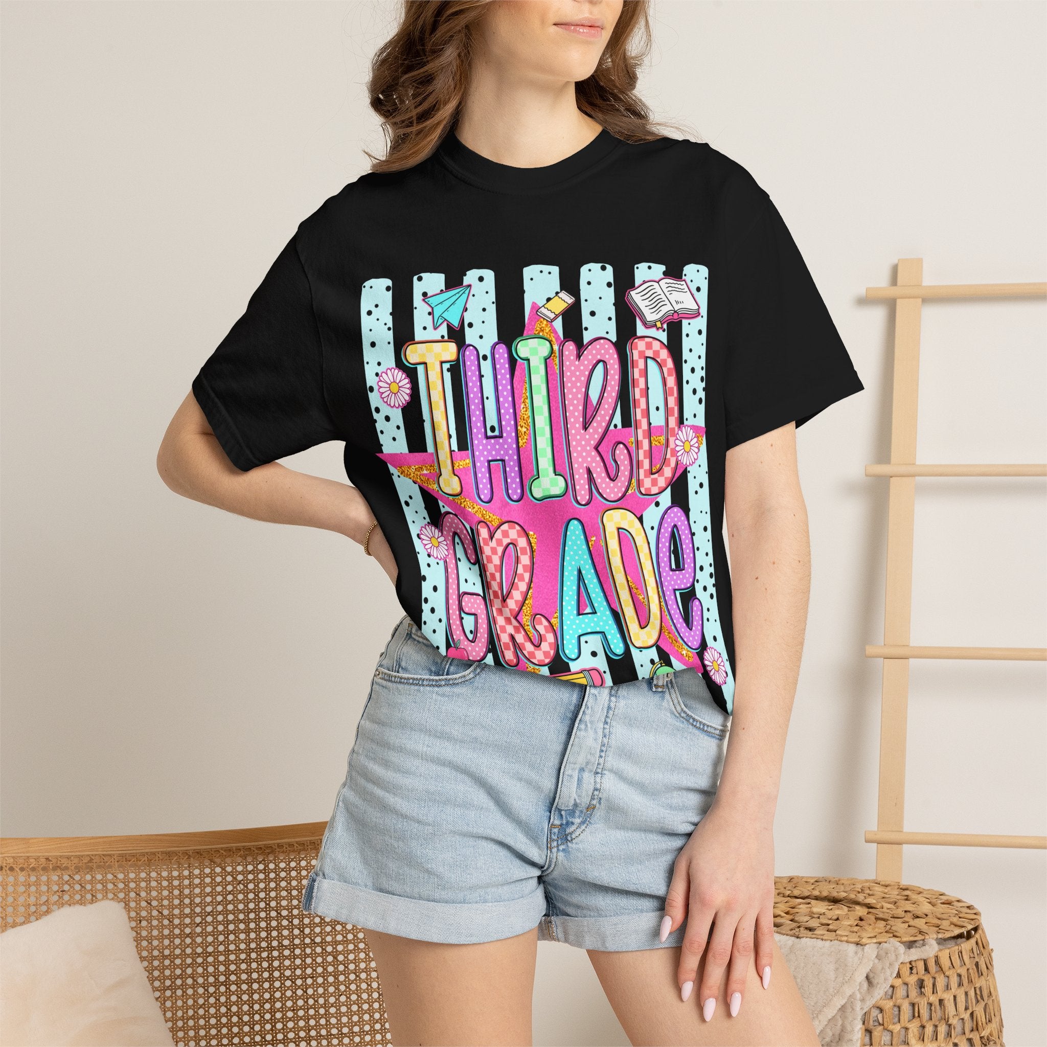 Third Grade T-Shirt — Cute Colorful Back-to-School Tee for Kids & Teachers