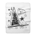 Sherpa Fleece Blanket - 'Let's Go Troopador' Camping Vibes Throw for Campers & Outdoor Lovers