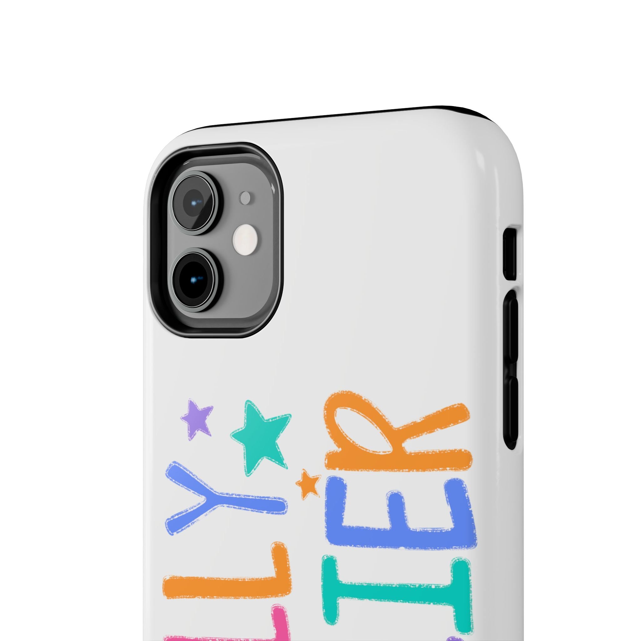 Dilly Dallier Colorful Tough Phone Case — Fun Pastel Stars Protective Cover