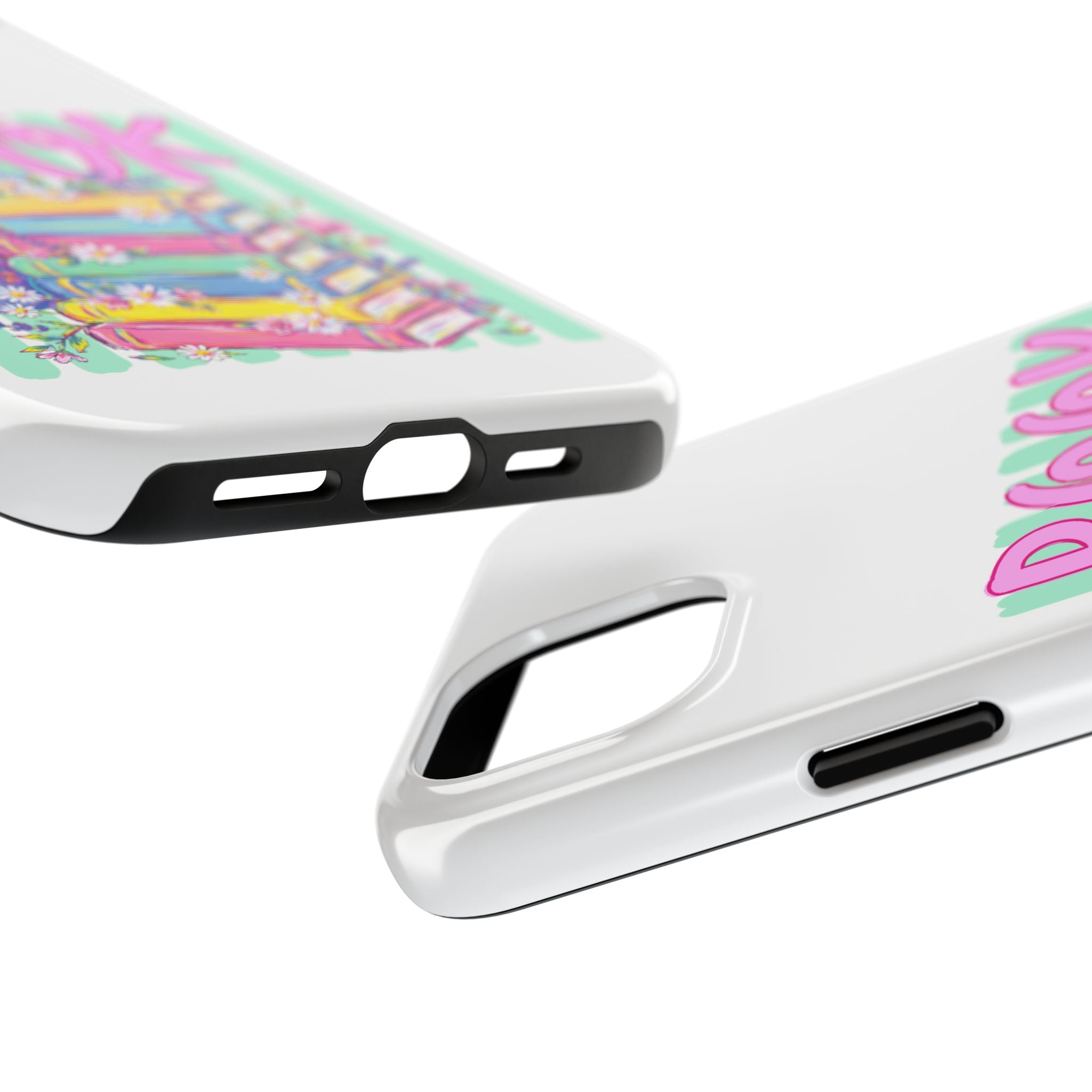 Book Lover Tough Phone Case — Colorful Stack of Books Floral Design