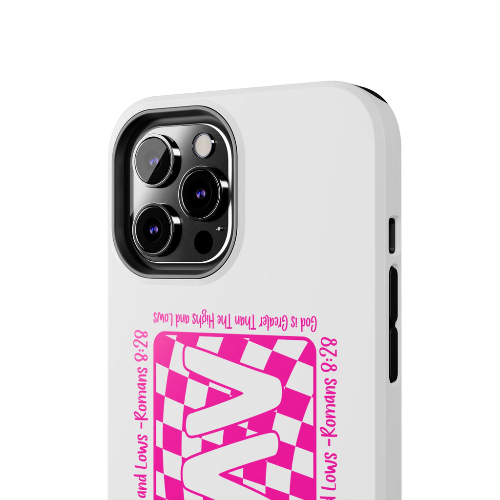Pink Checker 'GAY' Tough Phone Case — Bold Pride Protective Cover