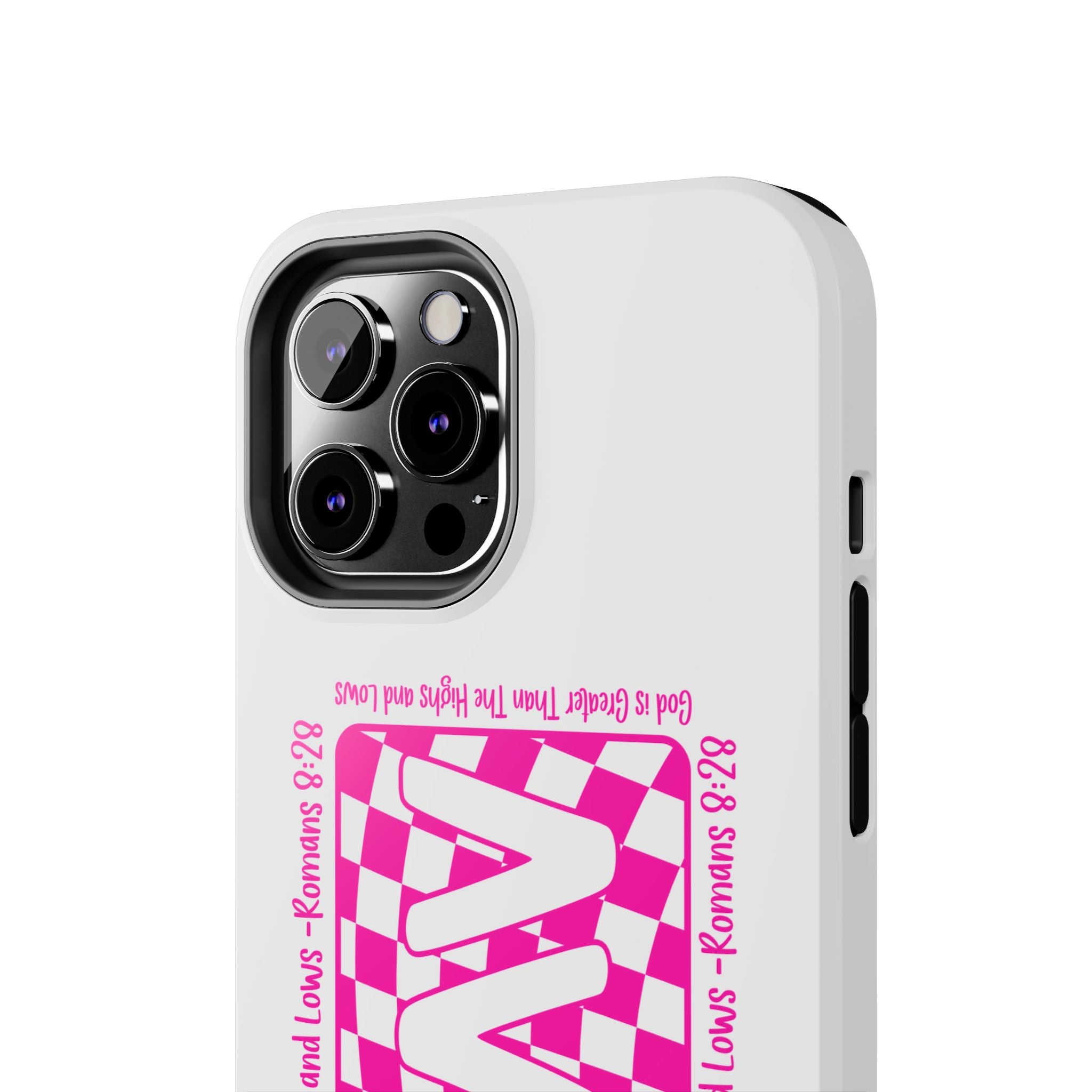 Pink Checker 'GAY' Tough Phone Case — Bold Pride Protective Cover