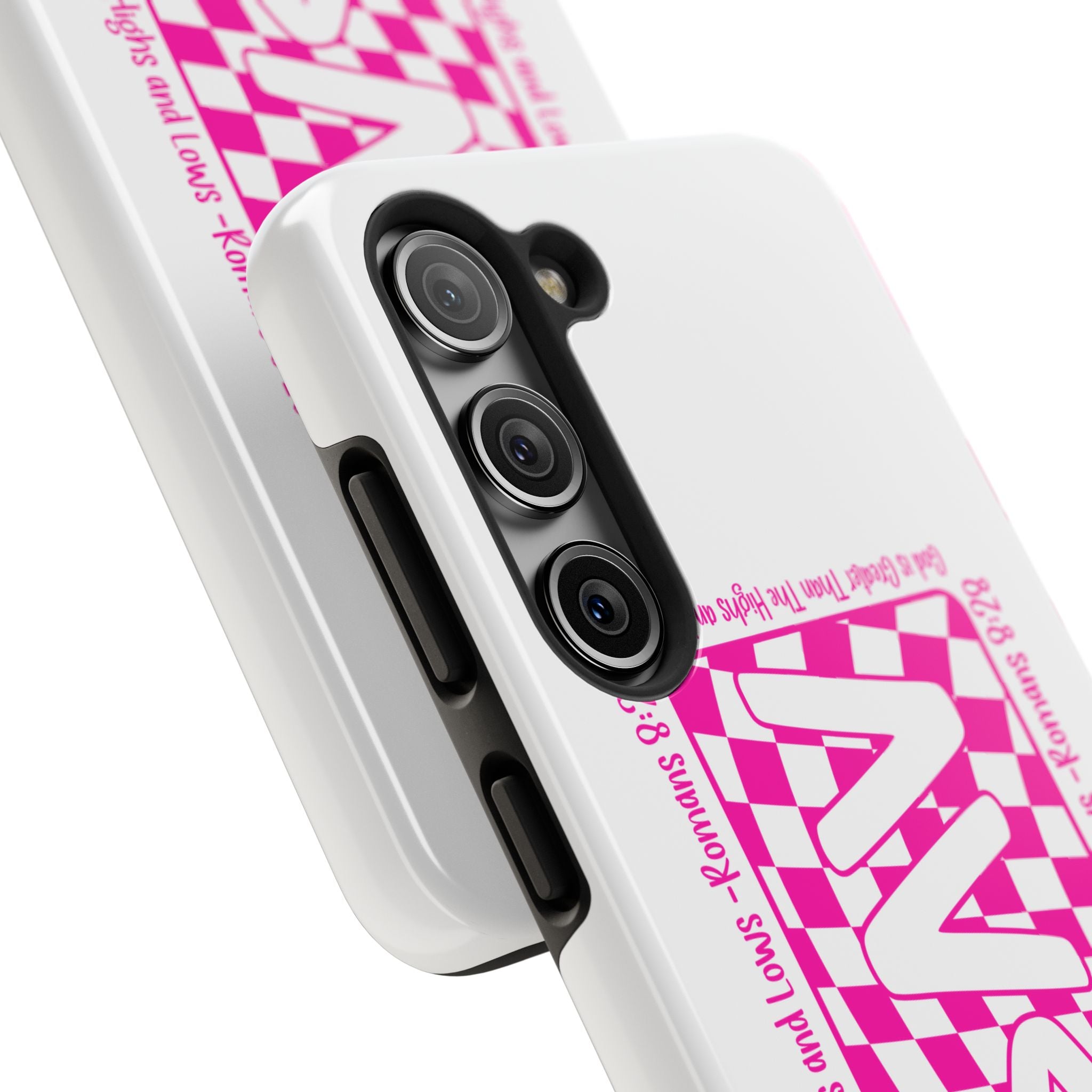 Pink Checker 'GAY' Tough Phone Case — Bold Pride Protective Cover